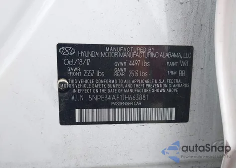 2018 Hyundai Sonata Sel from USA, damaged, VIN 5NPE34AF1JH663881